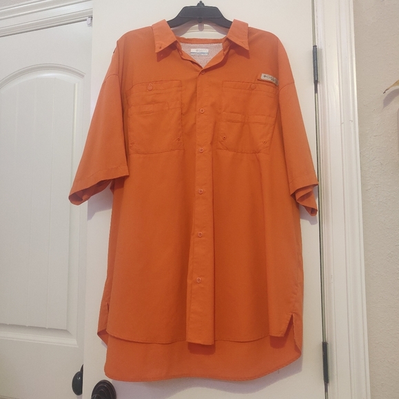 Columbia PFG Orange Button-up - Picture 1 of 7
